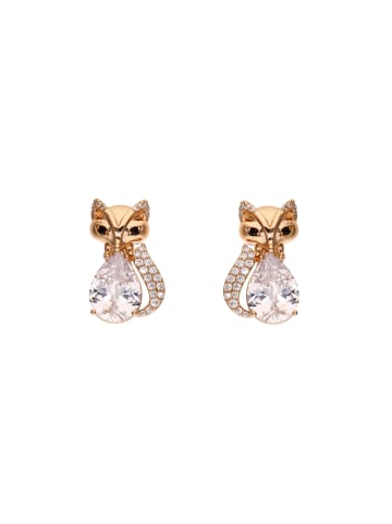 faina Women Drop Earrings in Rose Gold White