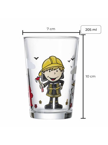 Ritzenhoff & Breker 6er Set Kindergläser Feuerwehrmann Bernie 205 ml in bunt