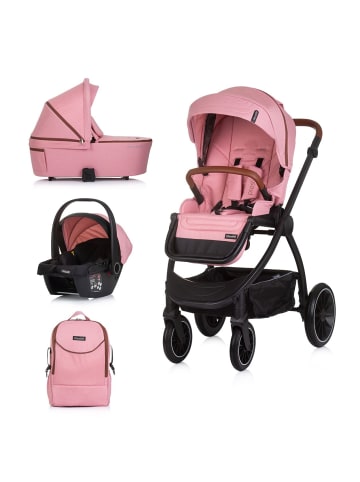 Chipolino Kombikinderwagen 3in1 Prestige in rosa