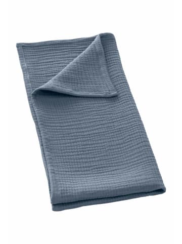 Hessnatur Musselin Decke in stahlblau