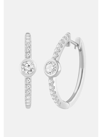 Ethische Diamanten Ohrringe aus 375 Weißgold mit Lab Grown Diamant