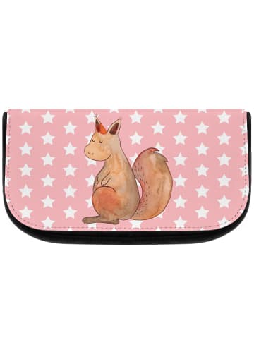Mr. & Mrs. Panda Kosmetiktasche Einhorn Glauben ohne Spruch in Rot Pastell