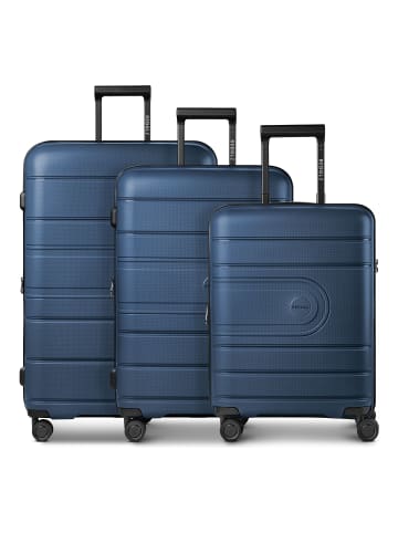 Redolz Essentials 11 4 Rollen Kofferset 3-teilig mit Dehnfalte in midnight blue