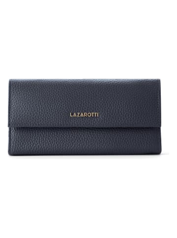Lazarotti Bologna Leather Geldbörse Leder 19 cm in navy