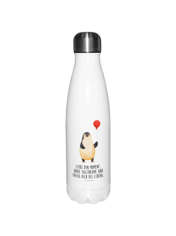 Mr. & Mrs. Panda Thermosflasche Pinguin Luftballon mit Spruch in Weiß