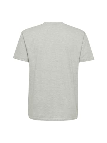 Hummel Logo T-Shirt Sport Kurzarm Rundhals Shirt aus Baumwolle HMLGO in Grau-2