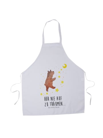 Mr. & Mrs. Panda Arbeitsschürze Bär Träume mit Spruch in Weiß