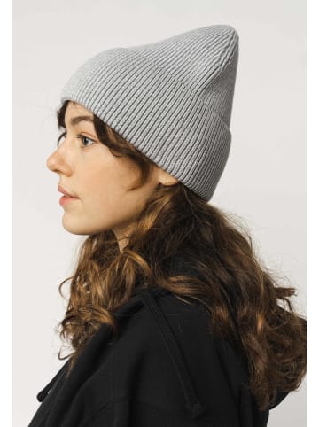 MELA Rippstrick Mütze Style KALI in grau-melange