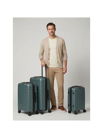D&N Toronto 4 Rollen Kofferset 3-teilig mit Dehnfalte in teal blue