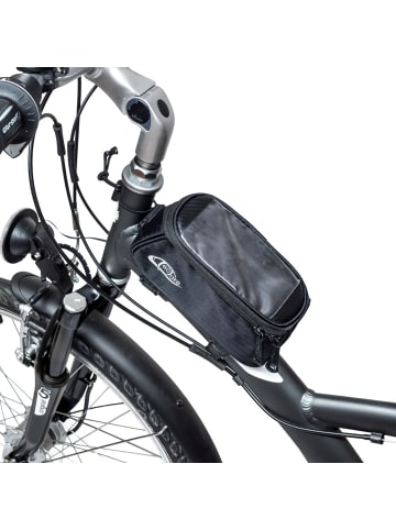 tectake Fahrradhandytasche, Zusätzliche Spannseil-Sicherung, Rahmenbefestigung