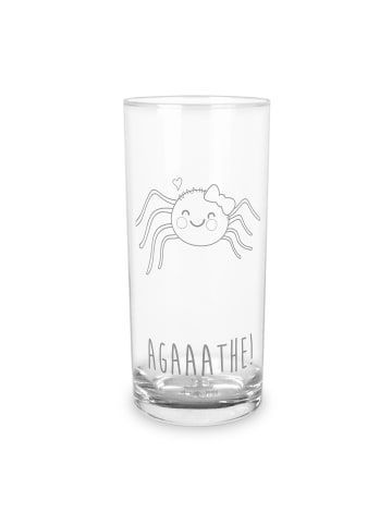 Mr. & Mrs. Panda Longdrinkglas Spinne Agathe Freude mit Spruch in Transparent