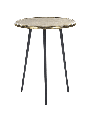 Beliani Beistelltisch TELFER in Gold/Schwarz - (W) 43 x (H) 55 x (L) 43 cm