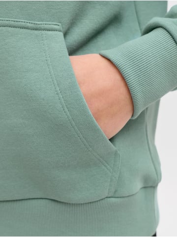 JACK & JONES Junior Sweatshirt JJECALEB VARSITY SWEAT HOODIE JNR in mineral blue