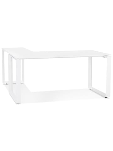 KADIMA DESIGN Eckschreibtisch 170x160 cm L-Form platzsparend, Homeoffice Design in Weiß