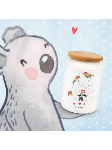 Mr. & Mrs. Panda Teedose Einhorn Traurig ohne Spruch in Weiß