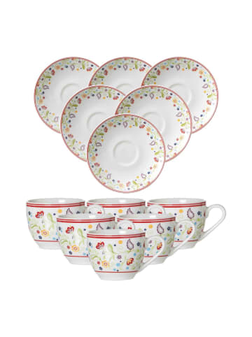 Ritzenhoff & Breker 6er Set Espressotassen mit Untertassen Shanti in Bunt 80 ml in bunt