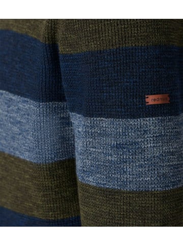 Redmond Rundhals-Pullover in blau
