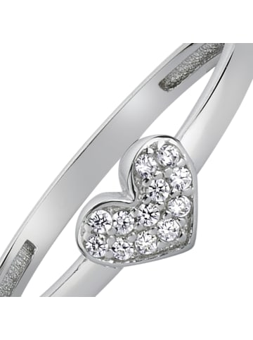 BALIA Ring Gold 333 Weißgold - 8 Karat Herz weißgold Größe 54 (17,2)