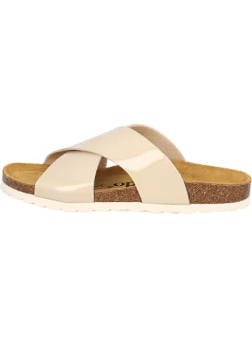 Palado Pantoletten Rianel in Beige Lack