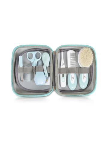 Cangaroo Babypflegeset M1419 in blau 9-teilig, Nasensauger, Nagelschere, Thermometer, Edelstahl, Nagelfeile