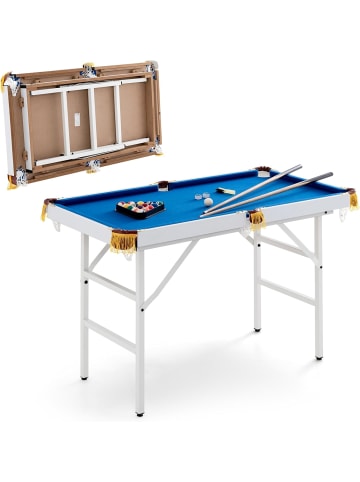COSTWAY Billardtisch klappbar in Blau