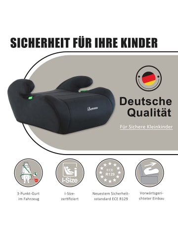 others Kindersitzerhöhung ECE R129 Bemesu in Schwarz - i-Size (125-150 CM)