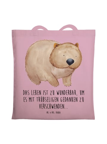 Mr. & Mrs. Panda shopping tasche Wombat mit Spruch in Rosa Pastell