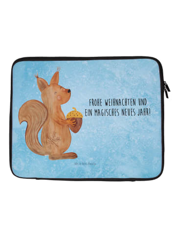 Mr. & Mrs. Panda Computertasche Eichhörnchen Weihnachten mit Spruch in Eisblau