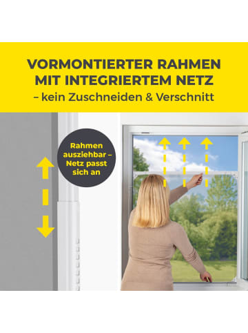 EASYmaxx EASYmaxx Insect Protect - Teleskop-Insektenschutzgitter - weiß - 2er-Set