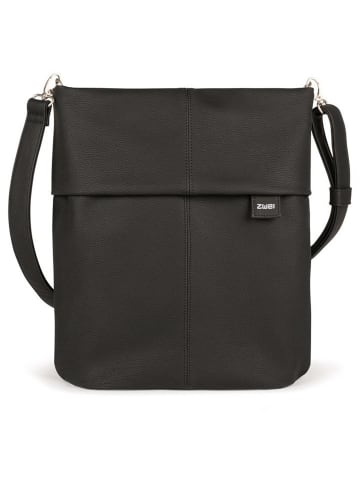 Zwei Mademoiselle M12 - Schultertasche 32 cm (cord-mocca) in nubuk-black