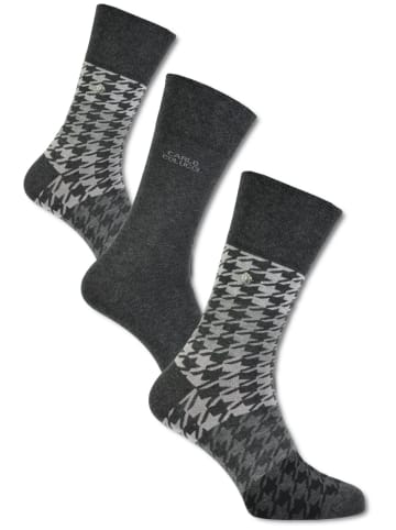 Carlo Colucci Freizeitsocken Cavalli in Anthrazit / Schwarz