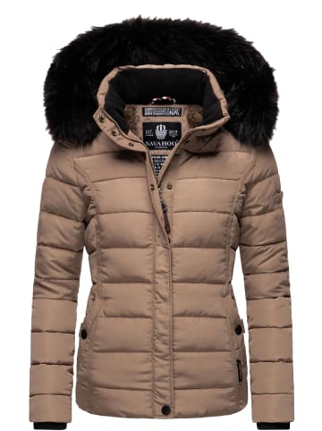 Navahoo Winterjacke Miamor in Taupe Grey