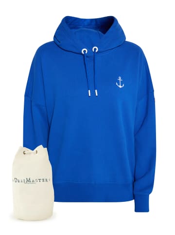 DreiMaster Maritim Kapuzenpullover + Shopping Bag - Set in Royalblau