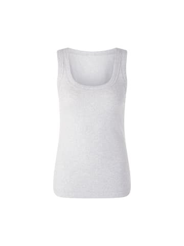 MARC CAIN SPORTS  Ärmelloses Baumwollstretch-Top in Silver Grey