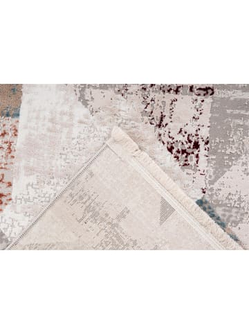 Kayoom Vintage Teppich Akropolis 225 in grau - lachsrosa - rechteckig