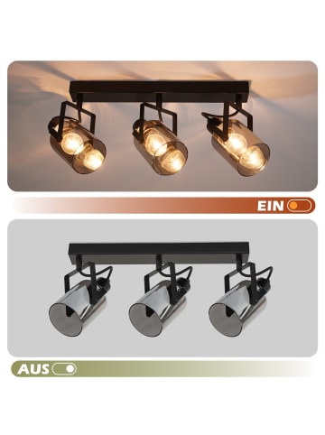 ZMH Deckenstrahler 3-flammig in rauchgrau