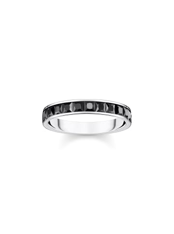 Thomas Sabo Ring Schwarze Steine Pavé in silber, schwarz
