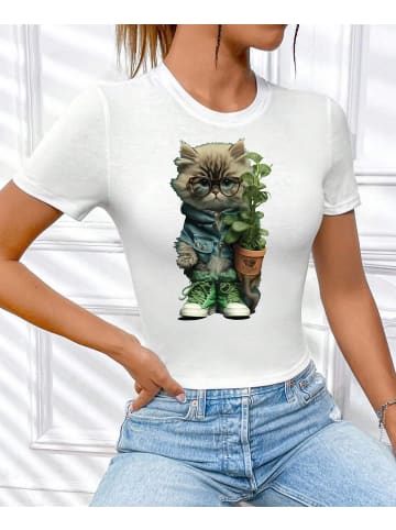 RMK T-Shirt Cat WEISS