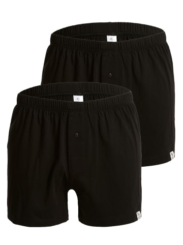 Haasis Bodywear 2er-Set: Boxershorts in schwarz