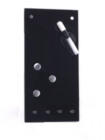 Zeller MEMO Glastafel für Notizen in Schwarz, (B) 20 x (H) 40 x (L) 3 cm