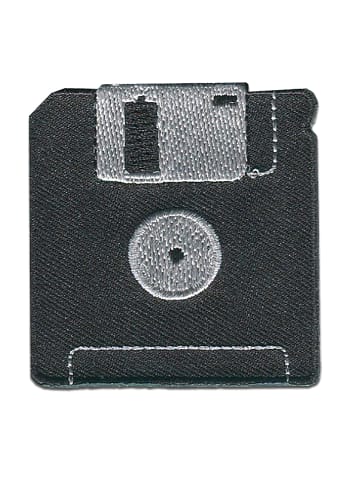Catch the Patch Diskette FloppyApplikation Bügelbild inSchwarz