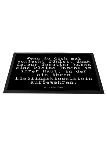 Mr. & Mrs. Panda Fußmatte Wenn du dich mal... mit Spruch in Schwarz