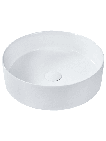 Beliani Waschbecken TEBAR in Weiß - (W) 40 x (H) 12 x (L) 40 cm