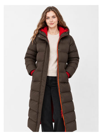 Derbe Wintermantel Interholm in coffee bean/high risk red