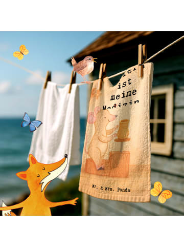 Mr. & Mrs. Panda Handtuch Maus Töpfern Design mit Spruch in Weiß