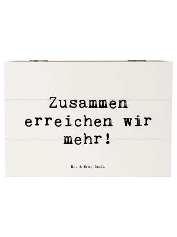 Mr. & Mrs. Panda Schatulle Spruch Im Team zuMenschmenarbeiten mit S... in Weiß