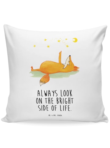 Mr. & Mrs. Panda Deko Kissen Fuchs Sterne mit Spruch in Weiß