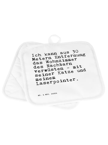Mr. & Mrs. Panda Topfhandschuhe Ich kann aus 30... mit Spruch in Weiß