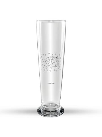Mr. & Mrs. Panda Bierglas Igel Herzen ohne Spruch in Transparent