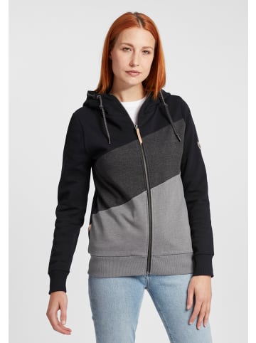 Oxmo Kapuzensweatjacke in schwarz